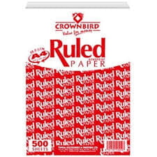 CROWNBIRD A4 RULED PAPER P500