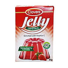 CLOVERS JELLY CRYSTAL STRAWBERRY 85G